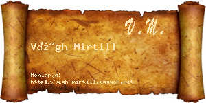 Végh Mirtill névjegykártya