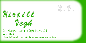 mirtill vegh business card