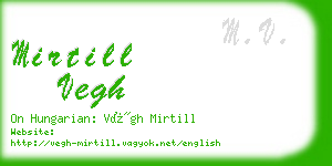 mirtill vegh business card